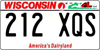 WI license plate 212XQS