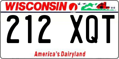 WI license plate 212XQT