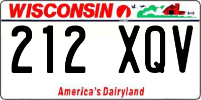 WI license plate 212XQV