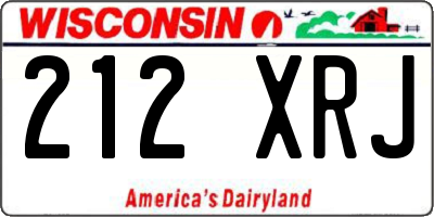WI license plate 212XRJ