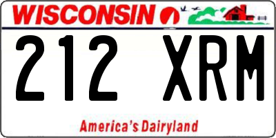 WI license plate 212XRM