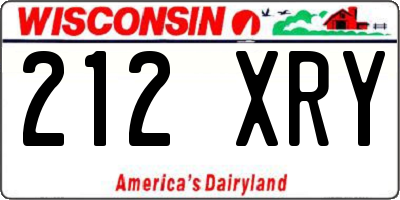 WI license plate 212XRY