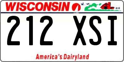 WI license plate 212XSI