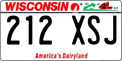 WI license plate 212XSJ