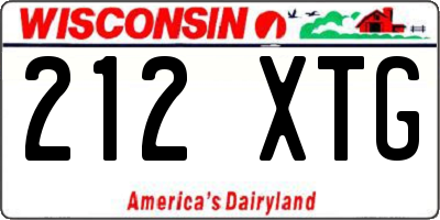 WI license plate 212XTG