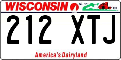 WI license plate 212XTJ