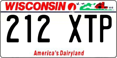 WI license plate 212XTP