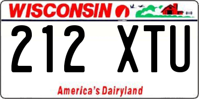 WI license plate 212XTU
