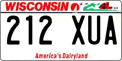 WI license plate 212XUA