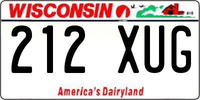 WI license plate 212XUG