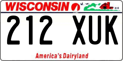 WI license plate 212XUK