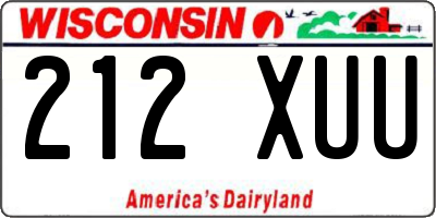 WI license plate 212XUU