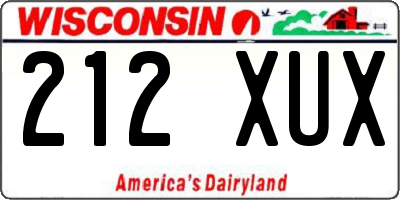 WI license plate 212XUX