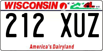 WI license plate 212XUZ