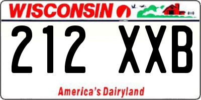 WI license plate 212XXB