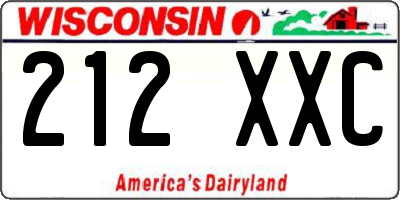 WI license plate 212XXC