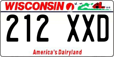 WI license plate 212XXD