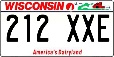 WI license plate 212XXE