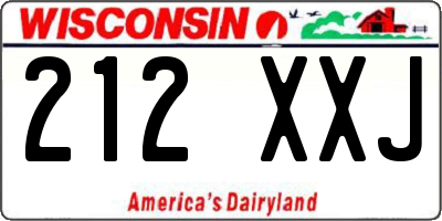 WI license plate 212XXJ