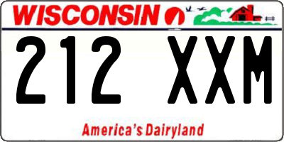 WI license plate 212XXM
