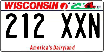 WI license plate 212XXN