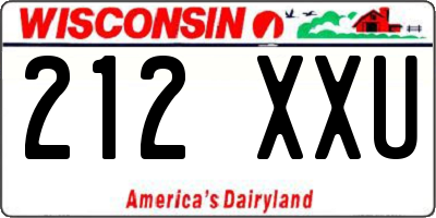 WI license plate 212XXU