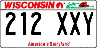 WI license plate 212XXY