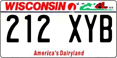 WI license plate 212XYB