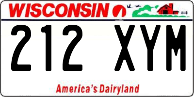 WI license plate 212XYM