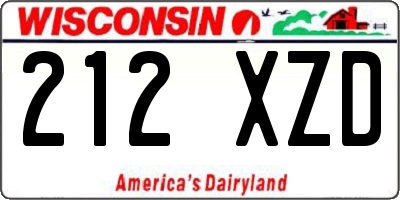 WI license plate 212XZD