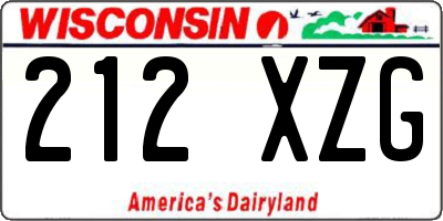 WI license plate 212XZG