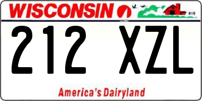 WI license plate 212XZL