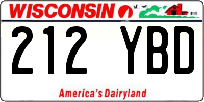 WI license plate 212YBD