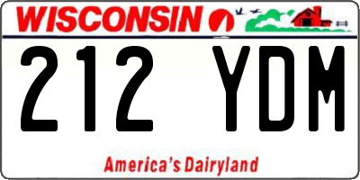 WI license plate 212YDM
