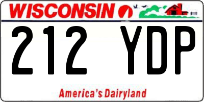 WI license plate 212YDP