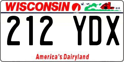 WI license plate 212YDX