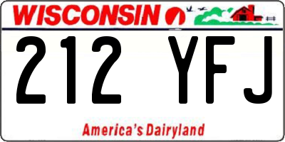 WI license plate 212YFJ