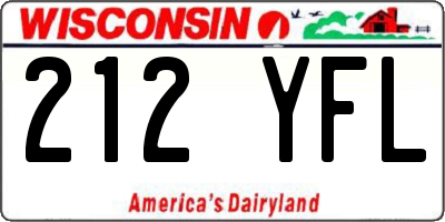 WI license plate 212YFL