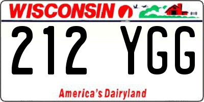 WI license plate 212YGG