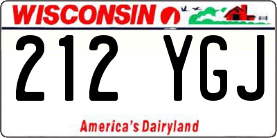 WI license plate 212YGJ