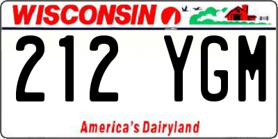 WI license plate 212YGM