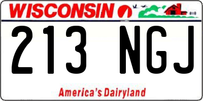 WI license plate 213NGJ