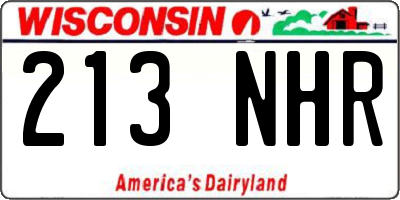 WI license plate 213NHR