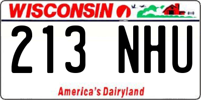 WI license plate 213NHU