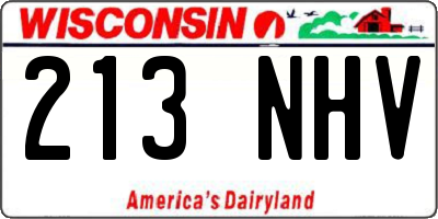 WI license plate 213NHV