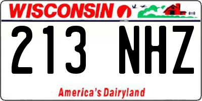 WI license plate 213NHZ