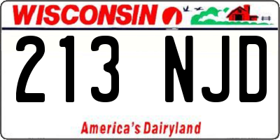 WI license plate 213NJD