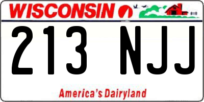 WI license plate 213NJJ