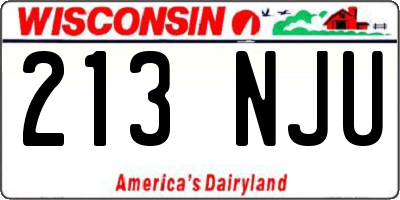 WI license plate 213NJU