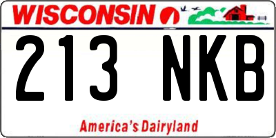 WI license plate 213NKB